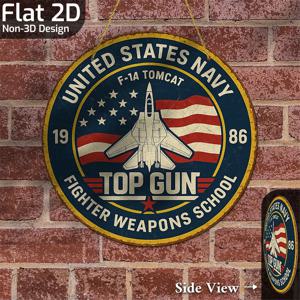 미 해군 F-14 톰캣 전투기 금속 벽 장식 8x8인치 레트로 홈 데코 탑건 팬들을 위한 선물 사무실 거실용