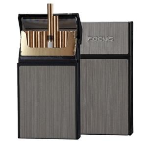 휴대용 담배 상자 20pcs 용량 담배 케이스 금속 시가 담배 홀더 슬림 담배 액세서리 가제트에 대 한 포켓 상자