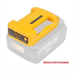 Dewalt 18V 20V 리튬 이온 배터리 유형-C USB 충전 전원 은행 DCB200 DCB205 DCB183 DCB203 DCB206 용 전동 공구 액세서리 어댑터
