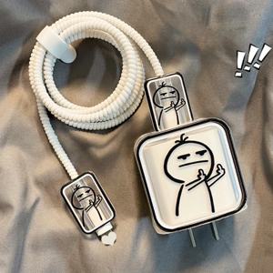 18W 20W 충전기 보호 케이스 USB 케이블 커버 충전 데이터 코드 와인더 랩 충전기 케이스 쉘 아이폰 15 14 13 12 프로 맥스용
