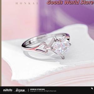 재고 있음 Cyrene Ring 오리지널 mIHOYO 게임 Honkai Star Rail Cyrene 코스프레 의상 애니메이션 액세서리 Doujin 할로윈 선물