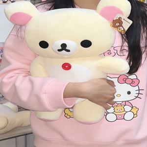 화이트 리락쿠마 플러시 귀여운 동물 코릴락쿠마 곰 귀여운 리락쿠마 봉제 인형 쿠마 플러시 인형 귀여운 방 장식 장난감 크리스마스 선물