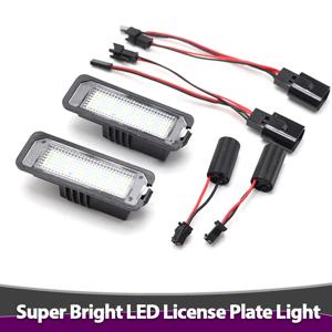 폭스바겐 파사트 B6 CC 이오스 골프 4 5 6 7 MK7 폴로 슈퍼브 시트 레온 알테아용 LED 번호판등 2개
