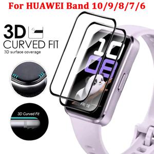 1-5PCS 화웨이 밴드 10 9 8 7 6 화웨이 밴드 10 Smartwatch 액세서리에 대한 안티 스크래치 보호 필름에 대한 곡선 화면 보호기