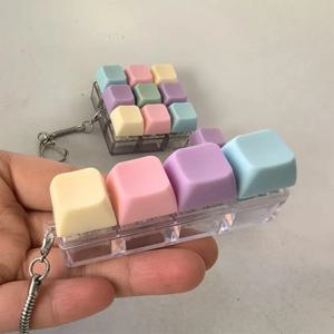 1/4/5/9 키 기계식 키보드 축 테스터 키체인 스트레스 해소 클릭커 LED 디컴프레션 도구 선물