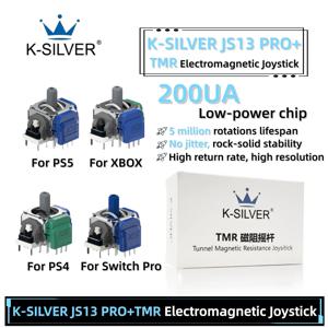 K-SILVER JS13 PRO+ TMR 조이스틱, PS5 Edge DualSense, PS4, Xbox 컨트롤러용 홀 효과 방식, 드리프트 현상 수정 및 수리, 엄지 스틱 안티 드리프트 기능