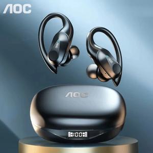 초이스 AOC 스포츠 헤드셋 무선 블루투스 6.0 이어폰 방수 LED 배터리 디스플레이 게이밍 저지연 헤드폰 LP75