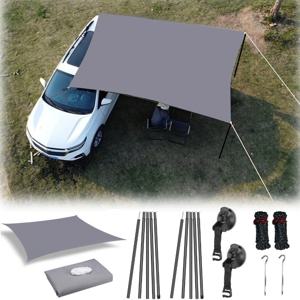 수납식 차량용 어닝 방수 자외선 차단 썬 캐노피 2x3M 2x4M 캠핑카 쉘터 (자동차, SUV, 밴, 야외 캠핑 텐트용)