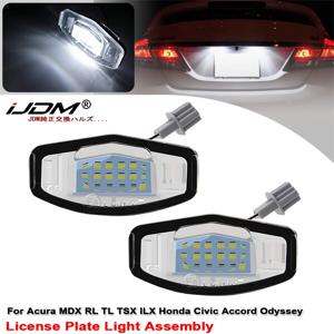 2개의 제논 화이트 OEM-핏 LED 번호판등 (아큐라 MDX RL TL TSX ILX, 혼다 시빅 어코드 오디세이용)