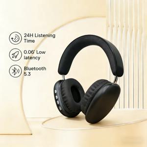 TD-20 무선 헤드폰 3D 공간 음향 이어폰 블루투스 5.3 헤드셋 40mm 드라이버 오버이어 헤드폰 24시간 사용 가능 모바일 폰 PC용
