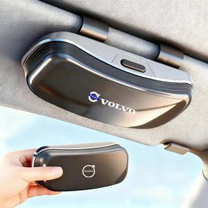 볼보 자동차 바이저 안경 보관함 자동 선글라스 보관 케이스 (볼보 XC60 XC90 V40 V60 S60 V50 V90 S80 C40 XC40 V70 XC70 C30 C70 용)