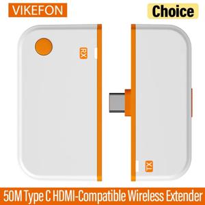 50M 유형 C HDMI 호환 무선 비디오 송신기 수신기 익스텐더 어댑터 노트북 PC 전화 TV 모니터 용 TV 스틱 동글