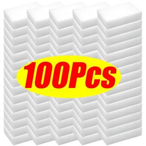 50/100개 멜라민 스펀지 매직 스펀지 지우개 멜라민 클리너 자동차용 10x7x3cm 자동차 디테일링 나노 클리닝 스펀지 세차용