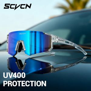 SCVCN 남녀공용 패션 선글라스 스포츠 고글 하이킹 아이웨어 야외 사이클링 MTB 자전거 산악 UV400 스키 고글