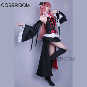 COSEROOM Seraph Of The End 오와리 노 세라프 크룰 테페스 코스프레 의상 가발 애니메이션 마녀 뱀파이어 할로윈 드레스