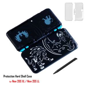 새로운 2DS XL LL용 보호 쉘 케이스, 하드 가드 커버 스킨 케이스 (스타일러스 펜 포함) 게임 액세서리