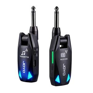JOYO JW-08 무선 오디오 송신기 수신기 디지털 무선 기타 시스템 UHF ISM 20-20kHz 주파수 대역 6개의 신호 채널