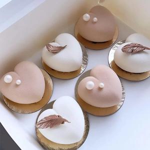 초콜릿 3D 하트 모양의 무스 케이크 디저트 베이킹 팬 미니 머핀 젤리 퐁당 Bakeware 금형에 대한 실리콘 과자 금형