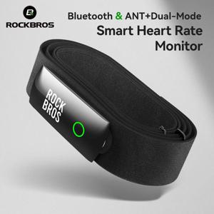 ROCKBROS 자전거 심박수 센서 블루투스 4.0 ANT + 가슴 착용 스트랩 Garmin Wahoo GPSPORT 자전거 컴퓨터 용 심박수 모니터