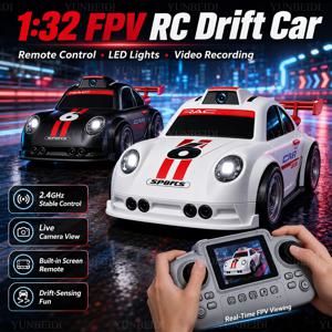 1:32 드리프트 감지 RC카 모델 C6 HD 카메라 데모, 팔로우 이스케이프 모드, 고속 2.4GHz 무선 조종 레이싱 어린이 장난감