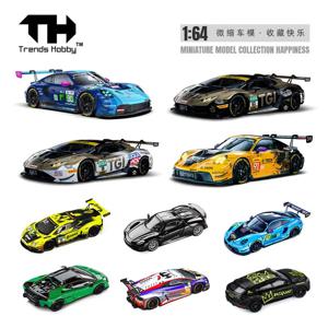 TH 1/64 포르쉐 911 GT3 R 르망 24시간 2025 람보르기니 우라칸 GT3 EVO2 DTM 자동차 합금 다이캐스트 금속 모형 어린이 장난감 남자아이용