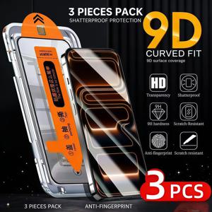 3PCS 올레오포빅 코팅 먼지 방지 간편 설치 스크린 보호필름 아이폰17 16 15 14 13 12Pro Max XS 15 16Plus 17Air 글래스용