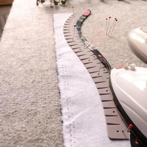 실리콘 헤머 유연 곡선 스케일 헤밍 도구 내열 헴자 바늘 패딩 천 바지 원단용 재봉 보조 도구