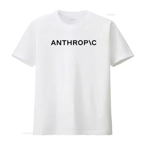 Anthropic AI 티셔츠 Cool Minimal 인공 지능 기술 빈티지 워싱 처리된 통기성 약간 다용도로 활용 가능한 스트리트웨어