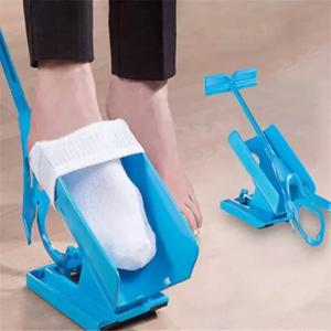 노인, 임산부, 장애인, 부상 회복 환자를 위한 휴대용 플라스틱 양말 착용 보조 도구, 유연한 양말 슬라이더