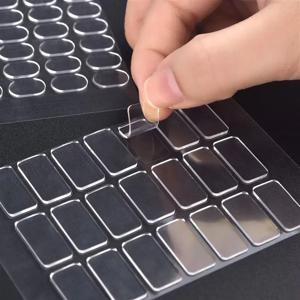 5pcs 양면 테이프 접착 점 포스터 투명 접착제 타원형 테이프 흔적 없음 인형 발 고정 스티커 DIY 공예에 대한 방수