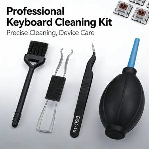 4 in 1 키보드 청소 키트 다기능 기계식 키보드 클리너 도구 세트(2-in-1 키캡 풀러 스위치 풀러 포함)