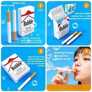 2026년 담배 모양 비눗방울 만들기 장난감 스트레스 해소용 막대 장난감 책상 파티 사진 소품 어린이 성인 선물