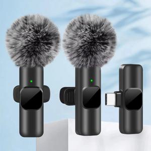 2.4G 무선 라발리에 마이크 휴대용 오디오 비디오 녹음 미니 마이크 아이폰 안드로이드 라이브 방송 게임용 폰