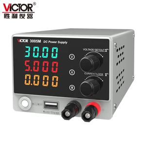 VICTOR 3005M DC 전원 공급 장치 실험실용 30V 5A 조정 가능한 전압 조정기 벤치 스위칭 전원 공급 장치 프리셋 전류 ON/OFF