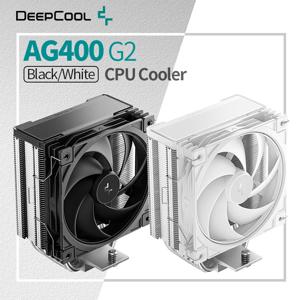 딥쿨 AG400 G2 4개 히트파이프 CPU 공랭 쿨러, 메모리 디자인 방해 없는 500-2200rpm 12cm PWM 팬 라디에이터, LGA1700 1851 AMD AM4 AM5 지원