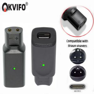 KVIFO 12V Type-C 면도기 어댑터 충전 변환기(브라운 시리즈 3 5 7 9용) 충전 표시등이 있는 전기 면도기