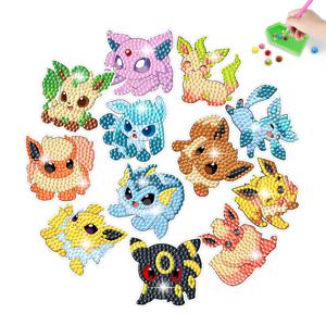 Keeppley & 포켓몬 만화 다이아몬드 장식 그림 5D DIY 크로스 스티치 키트 카와이 피카추 액자 아트 페인팅 어린이 선물