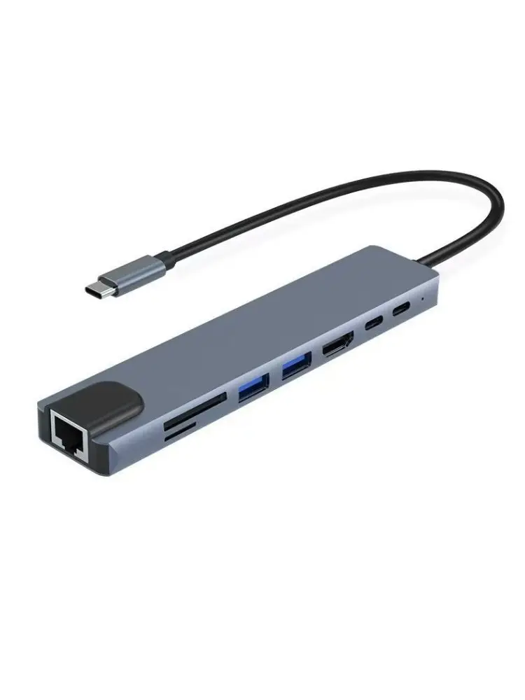 8in1 USB C 허브 타입 C 스플리터 4K 썬더볼트 3 도킹 스테이션 노트북 어댑터 (맥북 에어 M1, 아이패드 프로, RJ45, HDMI, 컴퓨터용)