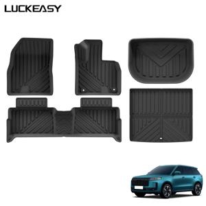 체리 자쿠 5 EV 2025 2026용 LUCKEASY 우핸들 전천후 플로어 매트 풋 매트 카고 라이너 트렁크 패드 인테리어 액세서리