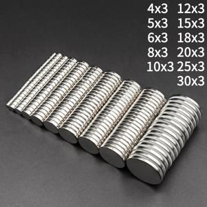 초강력 원형 자석 4x3,5x3,6x3,8x3,10x3,12x3,15x3,18x3,25x3,30x3mm 강력한 디스크 자석 냉장고, DIY, 건축, 공예용