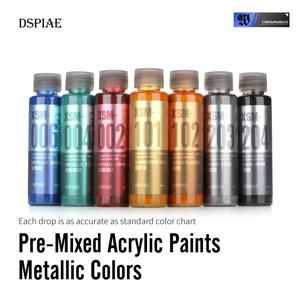 DSPIAE XSM XG 시리즈 50ml 프리믹스 수성 모델 페인트 세트 메탈릭 & 베이직 (건플라 에어브러시 스프레이링 취미 DIY 페인팅용)