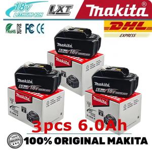 100% 정품 마키타 6Ah 마키타 18V 배터리 BL1860B BL1840 BL1830B BL1850B BL1850 BL1860 BL1815 교체용 리튬 배터리