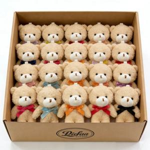 30/20/10개 미니 테디베어 작은 부드러운 봉제 테디베어 인형 플러시 베어 대량 생일 파티 장식 선물 가방 열쇠고리