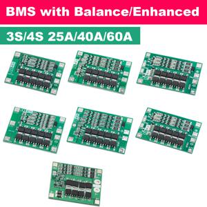 3S 4S 40A 60A 리튬 이온 리튬 배터리 보호 보드 BMS 12V 16.8V 과충전 방지 기능(드릴 DIY용으로 향상된 밸런스 기능 포함)