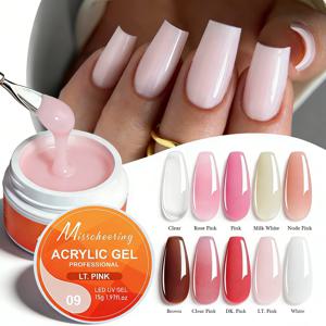 15g 솔리드 빌더 젤 큐어드 빌더 네일 젤 아크릴 크리스탈 네일 익스텐션 젤 퀵 빌더 네일 젤 핑크 클리어 UV LED 젤