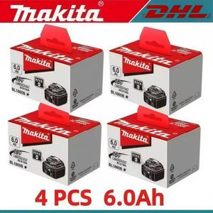 정품 6AH 마키타 BL1860 6Ah 배터리 전동 공구 리튬 이온 교체용 LXT BL1850 BL1840 18V 스크류드라이버용 BMS 18V 배터리 포함