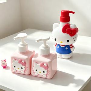 헬로키티에서 영감을 받은 빈 스퀴즈 병, 귀여운 애니메이션 캐릭터, 새지 않는 여행용 화장품 용품, 선물용, 공간 절약
