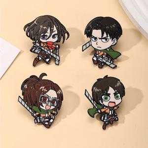Attack on Titan 에나멜 브로치 핀 만화 배지 금속 애니메이션 수집 가방 라펠 핀 백팩 팬 크리스마스 선물 친구들을 위한