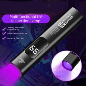 365nm UV 손전등 지능형 디지털 USB 충전식 자외선 블랙라이트 빠른 경화 휴대용 네일 드라이어 펜 네일 드라이어