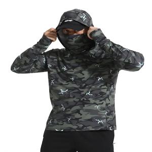낚시 셔츠 후드 남성 낚시복 야외 여름 마스크 후드티 자외선 차단 기능성 저지